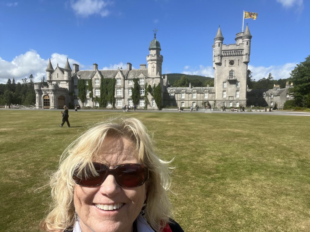 Kay with the castle in the background. 